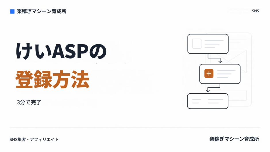 【3分で完了】けいASPの登録方法