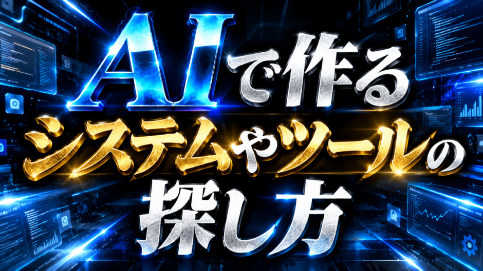 AIで作るシステムやツールの探し方